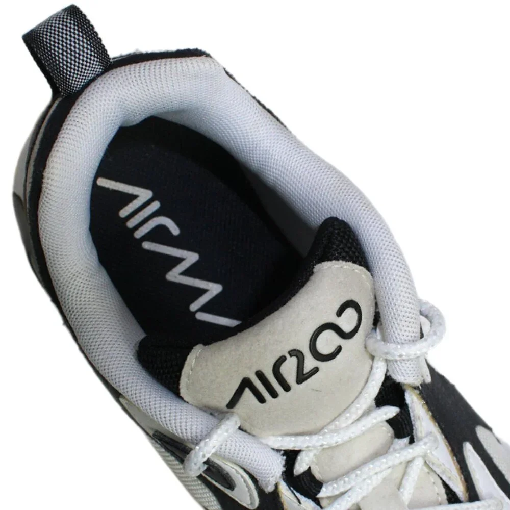 Nike Air Max 200 White Anthracite Black Low Top Lace-Up Sneaker, Size 8.5